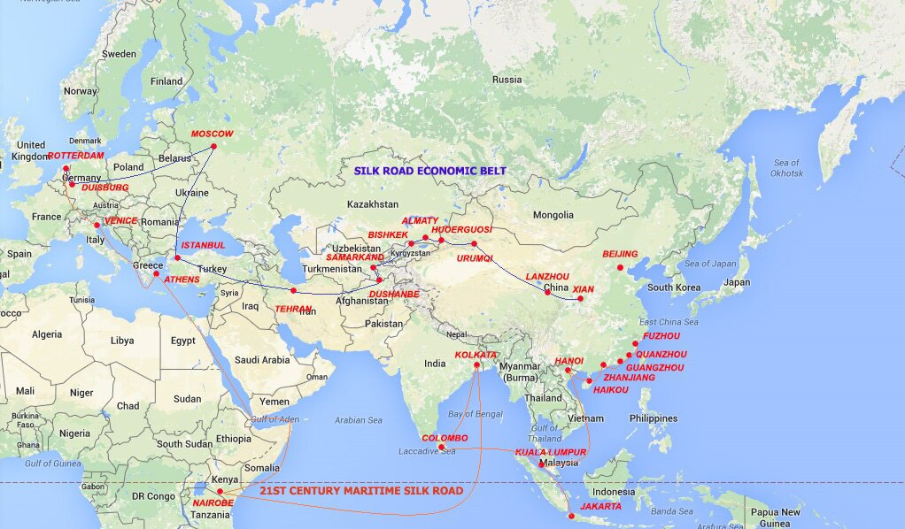 one belt one road routes